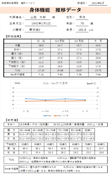 評価の推移グラフ